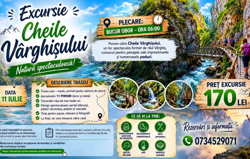 Drumeție ușoară in Cheile Vârghișului