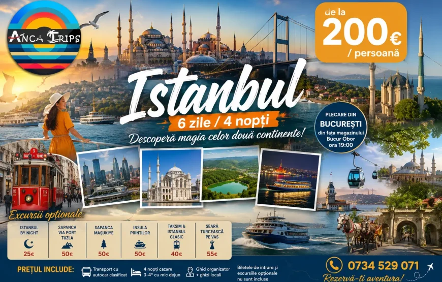 Excursie la Istanbul 1.09.2026 06.09.2026