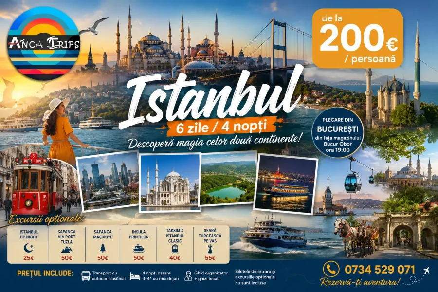 Excursie la Istanbul 1.09.2026 06.09.2026