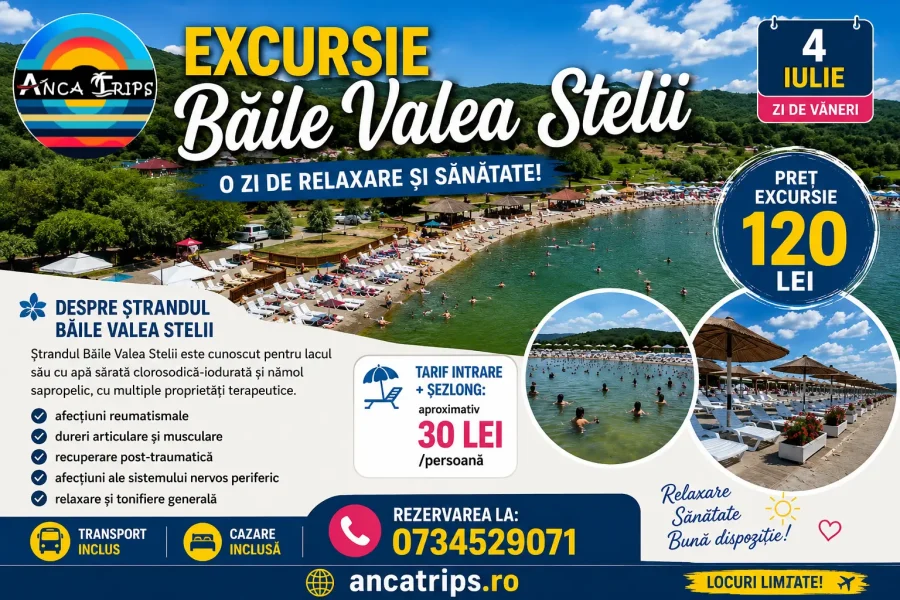 Relaxare la ștrandul din Valea Stelii