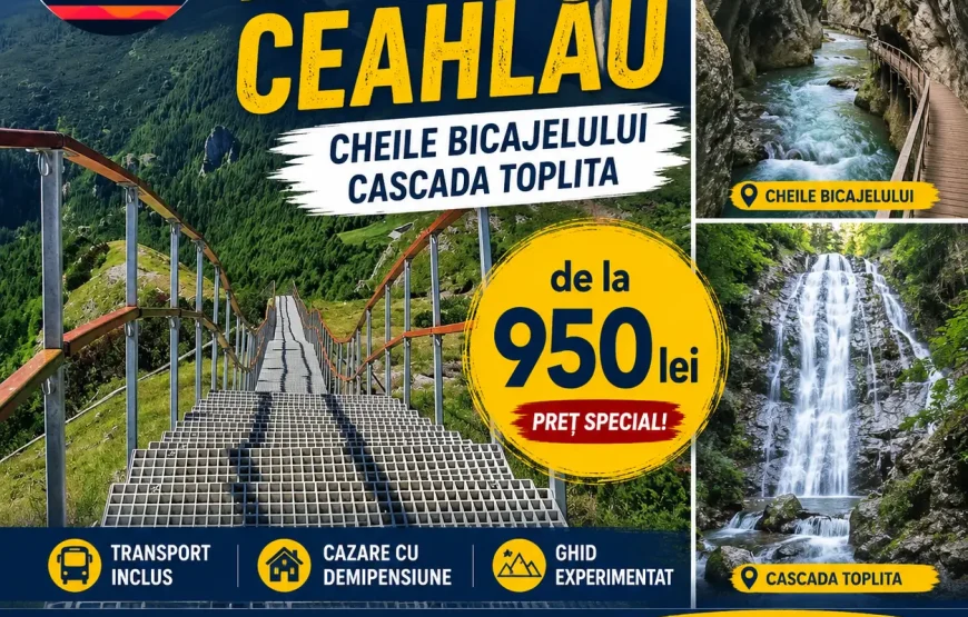 Drumeție la Muntele Sacru Ceahlău Cheile Bicajelului Cascada Toplita